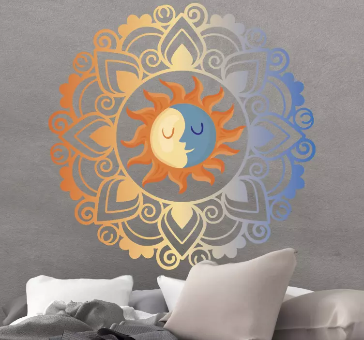 Zon en maan Decoratie sticker locaties - TenStickers