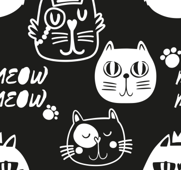 Hoofd van katten Raamsticker - TenStickers