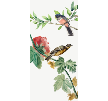 Vogels en takken Raamsticker - TenStickers