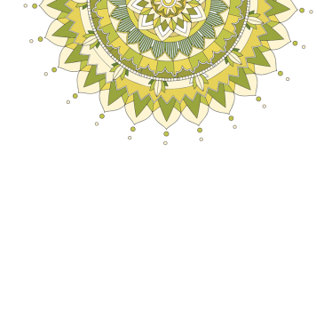 Halve mandala Raamsticker - TenStickers