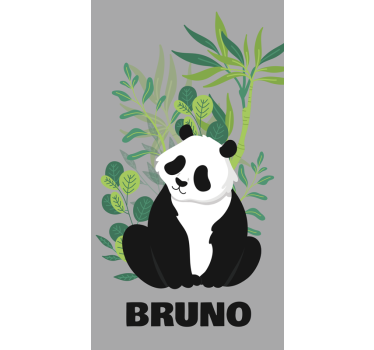 Gepersonaliseerde panda Raamsticker - TenStickers