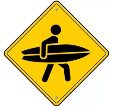 Muursticker overstekende surfers - TenStickers