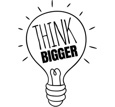 Muursticker Think Bigger - TenStickers
