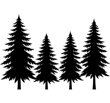Winterbomen kerst raamsticker - TenStickers