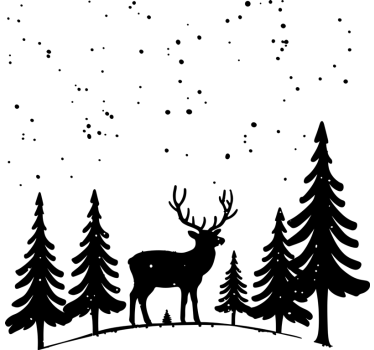 Winters tafereel kerst raamsticker - TenStickers