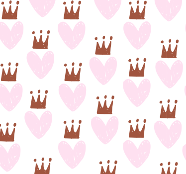 Kronen en harten meubel sticker - TenStickers
