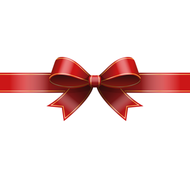 Deur rode strik kerst sticker - TenStickers