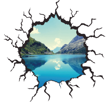 Gat koelkast sticker - TenStickers