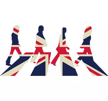 Muursticker Beatles Union Jack - TenStickers