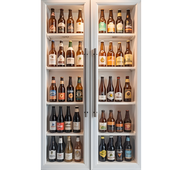 Biermerken koelkast sticker - TenStickers
