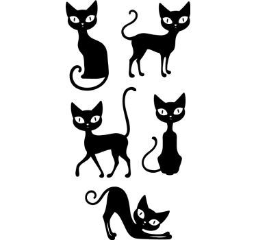 Stijlvolle katten meubel sticker - TenStickers