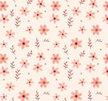 Beige bloemen meubel sticker - TenStickers