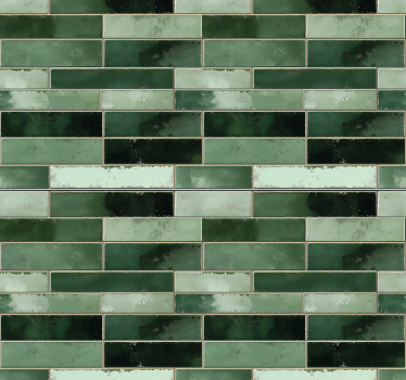 Lang groen badkamer sticker - TenStickers