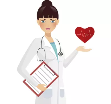Muursticker Doctor met hart - TenStickers