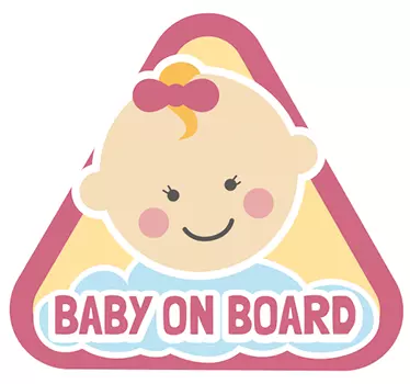 Sticker auto baby rose - TenStickers