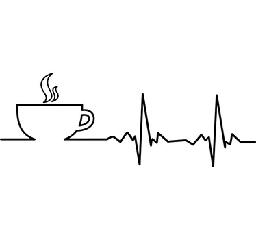 Muursticker keuken koffie is leven - TenStickers