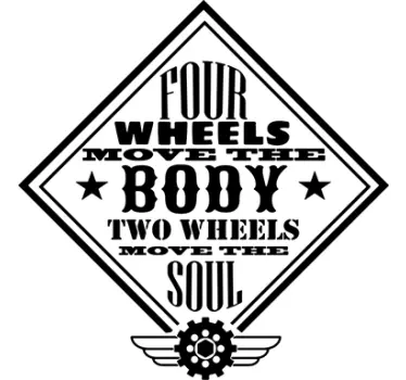 Wanddecoratie four wheels - TenStickers
