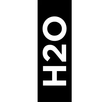 Douchewand sticker H2O - TenStickers