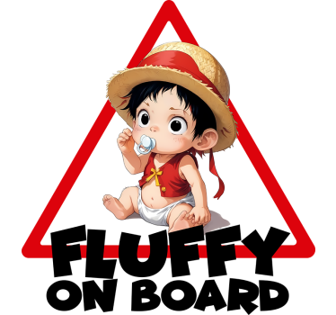 Aangepast anime-personage sticker baby aan board - TenStickers