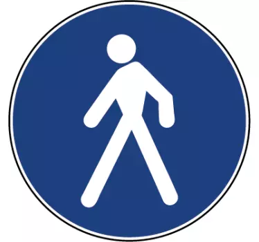 Sticker voetganger bord - TenStickers