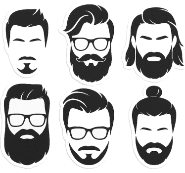 Kapsels voor mannen fashion sticker - TenStickers