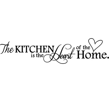 Muursticker keuken tekst kitchen heart of home - TenStickers