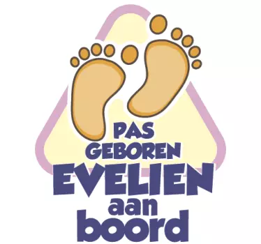 Sticker pas geboren baby aan boord - TenStickers