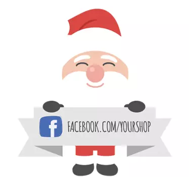 Kerst raamsticker winkel Facebook - TenStickers