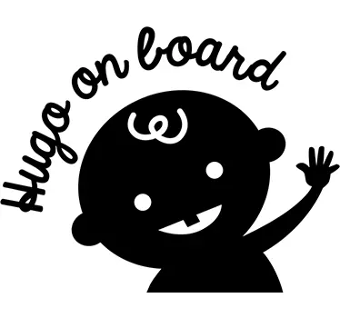 Baby aan boord sticker Op maat - TenStickers