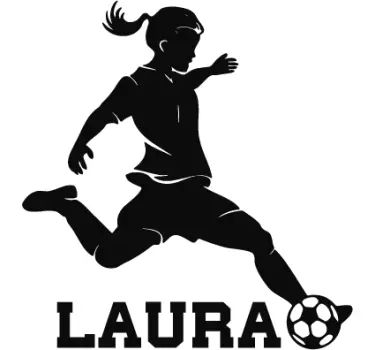 Muursticker kinderkamer voetbal meisje - TenStickers