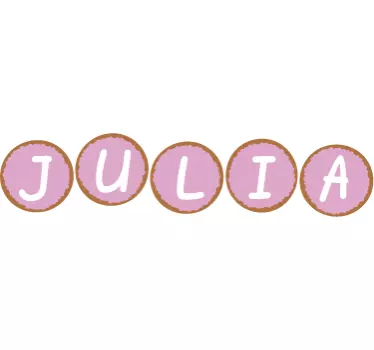 Muursticker naam beschuit met muisjes - TenStickers