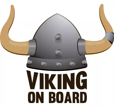 Tekst Sticker Viking On Board - TenStickers