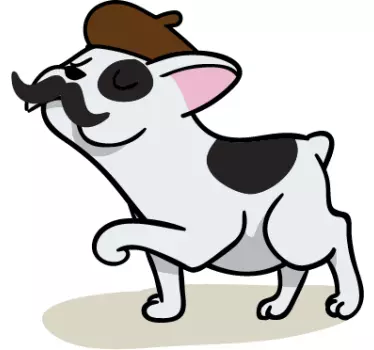 Laptop sticker bulldog Parijs - TenStickers