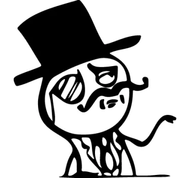 Macbook sticker classy guy meme - TenStickers