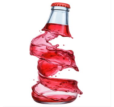 Fles keukendecoratie koelkast sticker - TenStickers