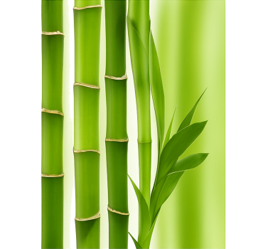 Realistische bamboe meubel sticker - TenStickers