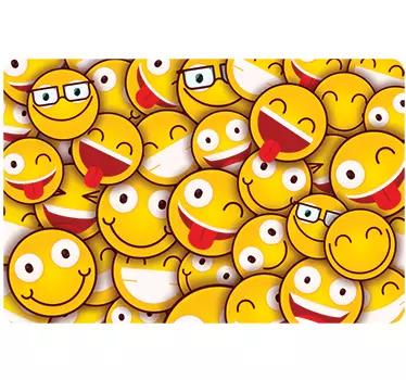 Laptop sticker vrolijke emoticons - TenStickers
