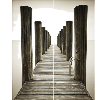Houten dek meubel sticker - TenStickers