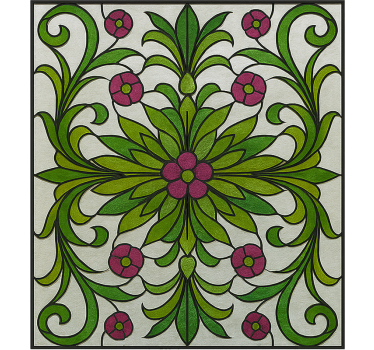 Victoriaans bloemenglas raamsticker - TenStickers