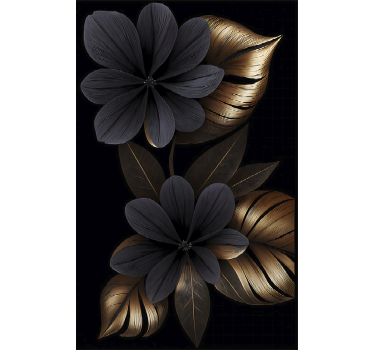 Donkere botanische chic douchedeur sticker - TenStickers