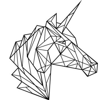 Muursticker eenhoorn geometrisch - TenStickers