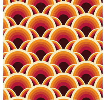 Meubel sticker retro golven design - TenStickers