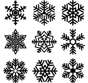 Kerst raamsticker sneeuwvlokken weergeven - TenStickers