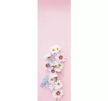 Koelkast sticker roze bloemen - TenStickers