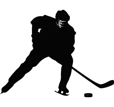 Silhouette ijshockey sticker - TenStickers