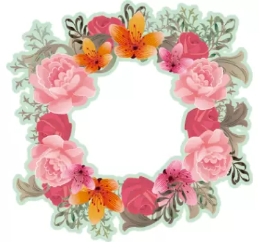 Macbook sticker bloemenkrans - TenStickers