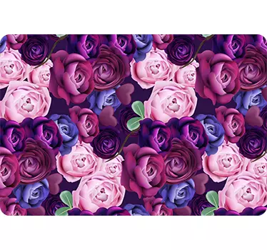 Laptop sticker rozen paars - TenStickers