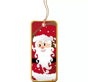 Kerst raamsticker kerstman etiket - TenStickers