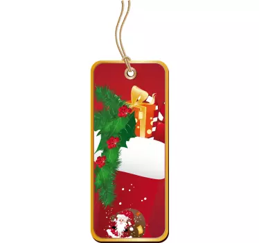Kerst raamsticker label etiket - TenStickers
