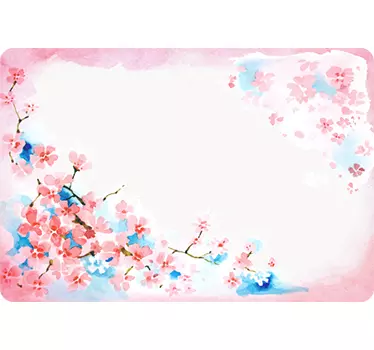 Laptop sticker roze bloemen - TenStickers
